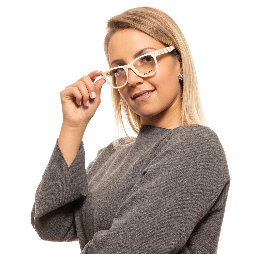 Monturas Ópticas Crema Mujer