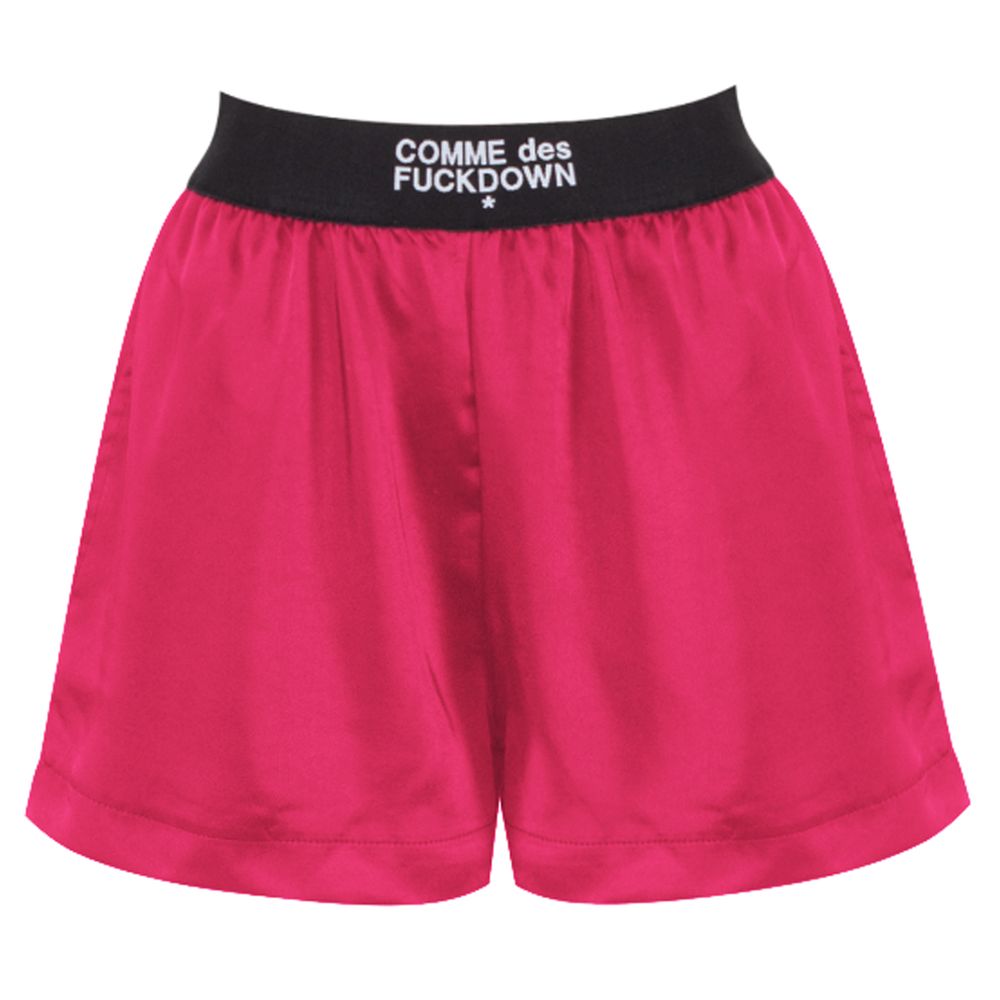 Short de poliéster fucsia