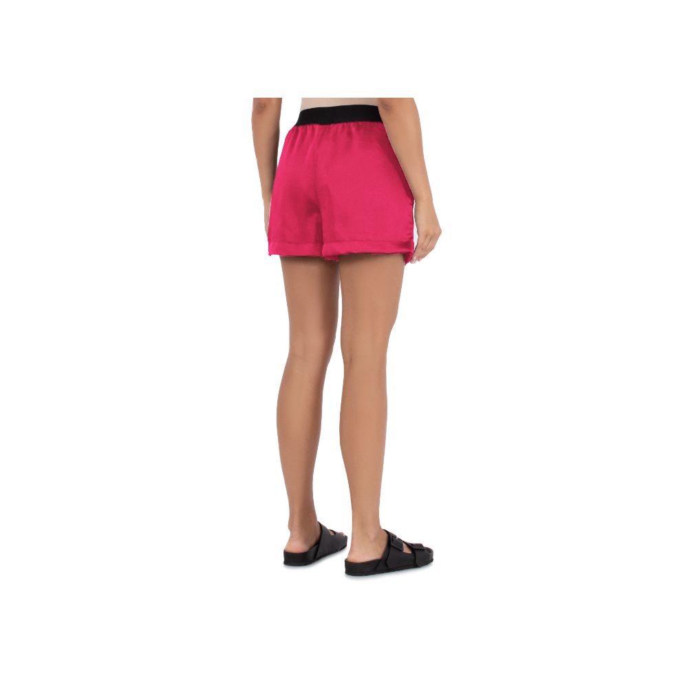 Short de poliéster fucsia