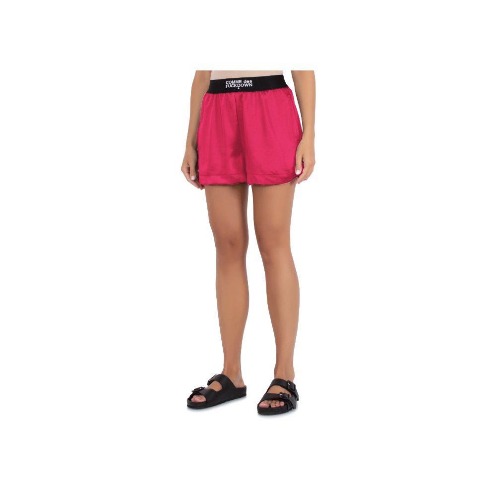 Short de poliéster fucsia