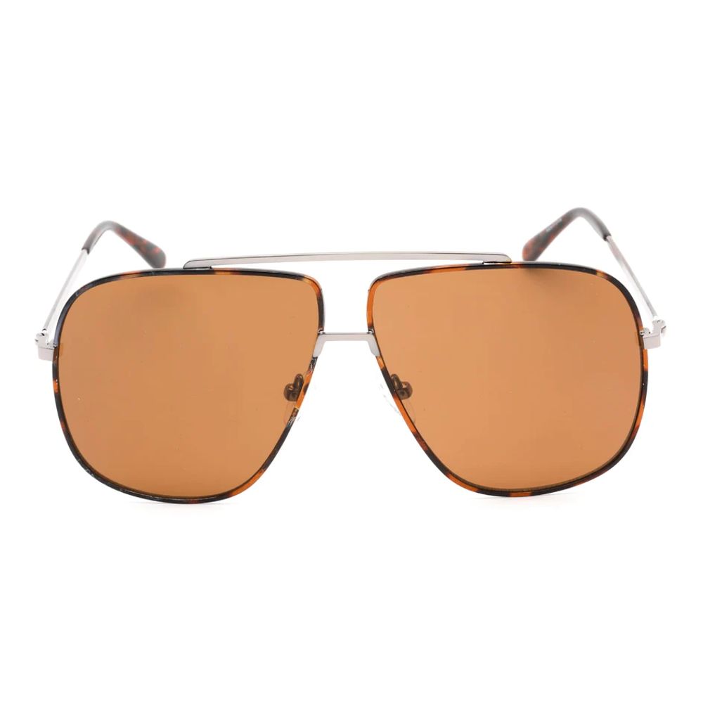 Gafas de sol de metal marrón