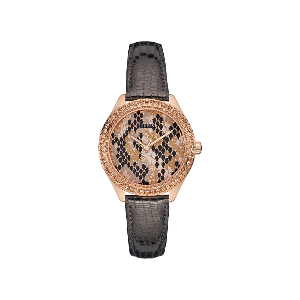 Reloj de piel gris
