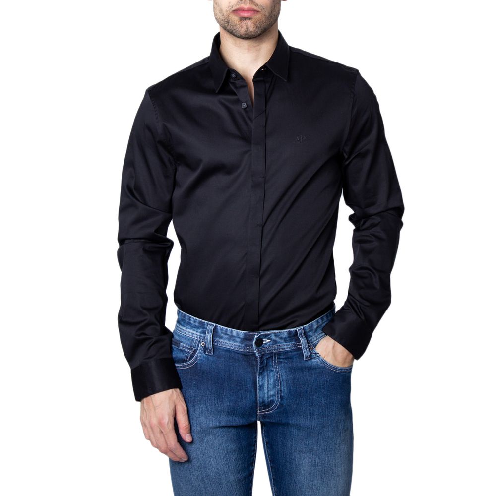 Camisa negra de algodón