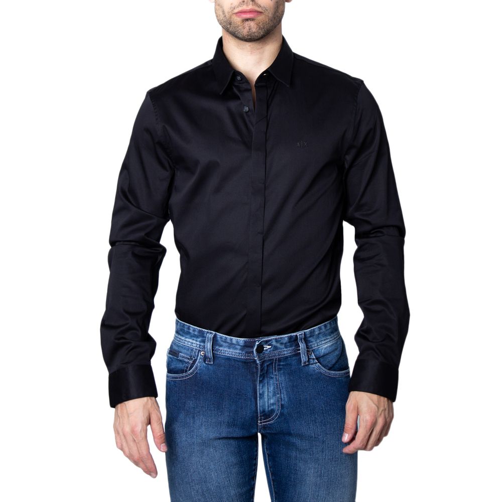 Camisa negra de algodón
