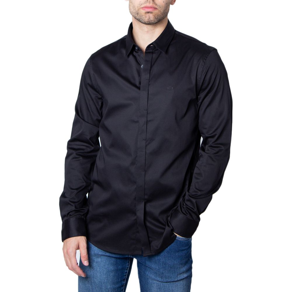 Camisa negra de algodón
