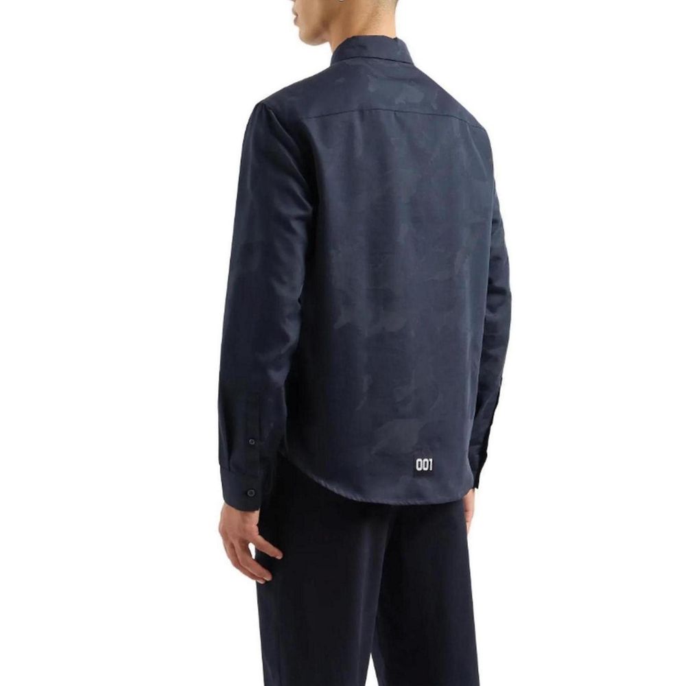 Camisa azul de algodón