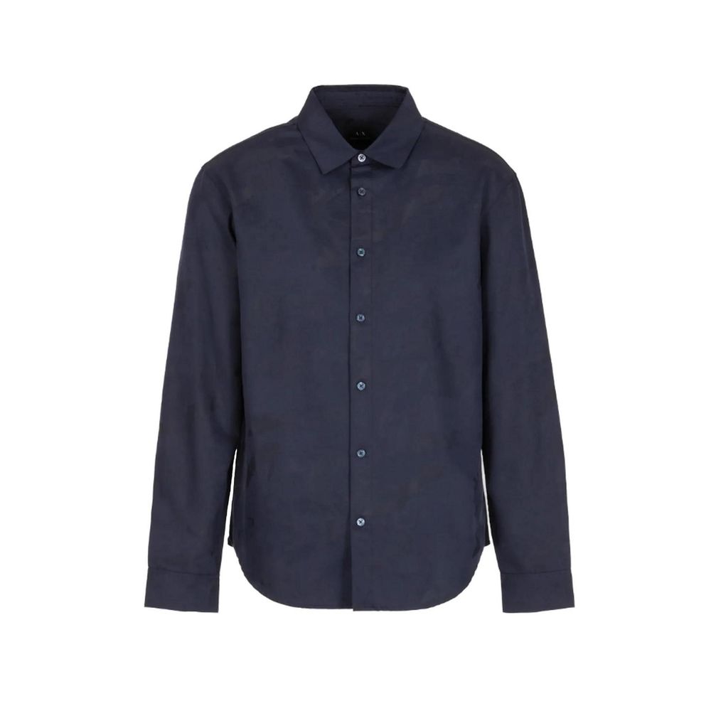 Camisa azul de algodón