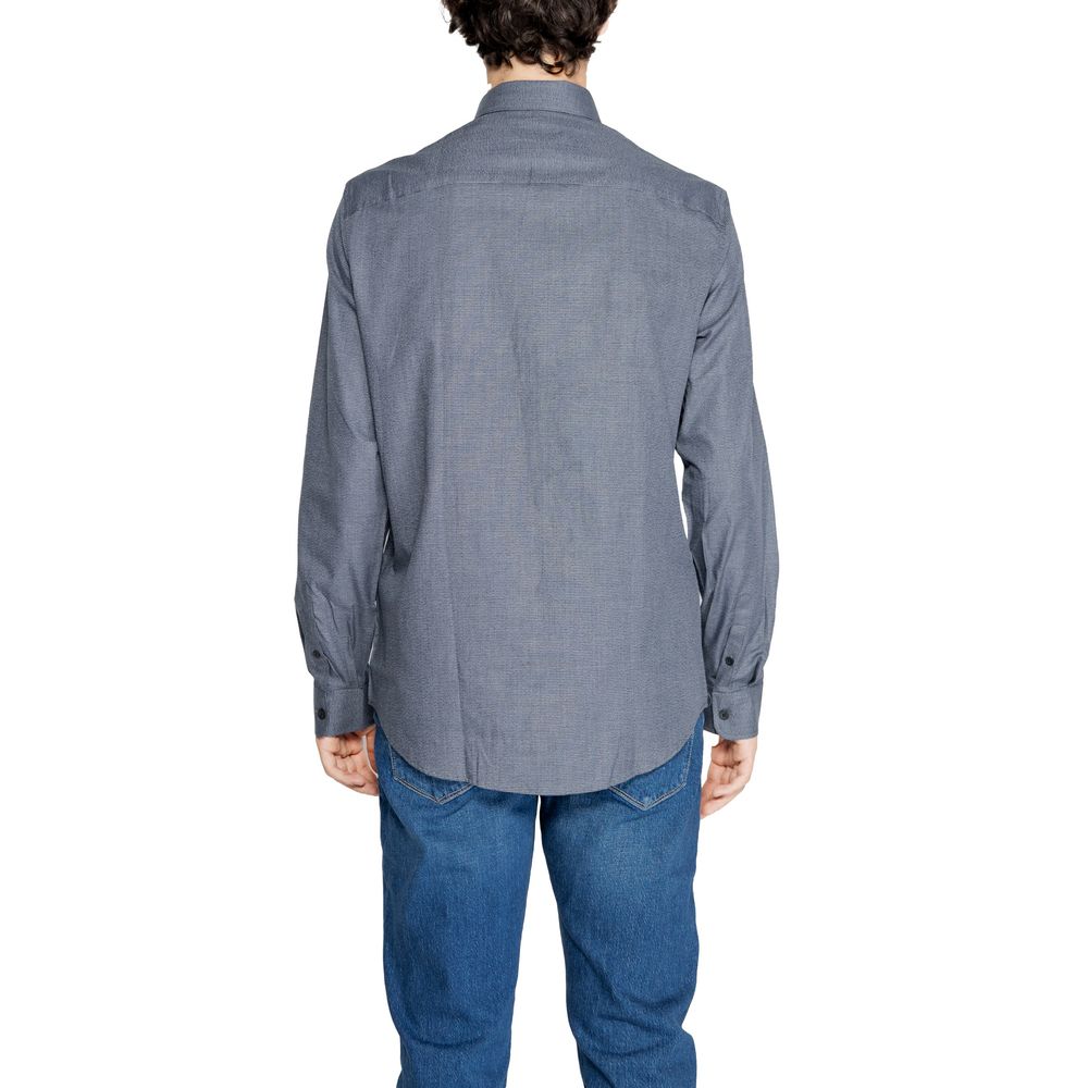 Camisa azul de algodón