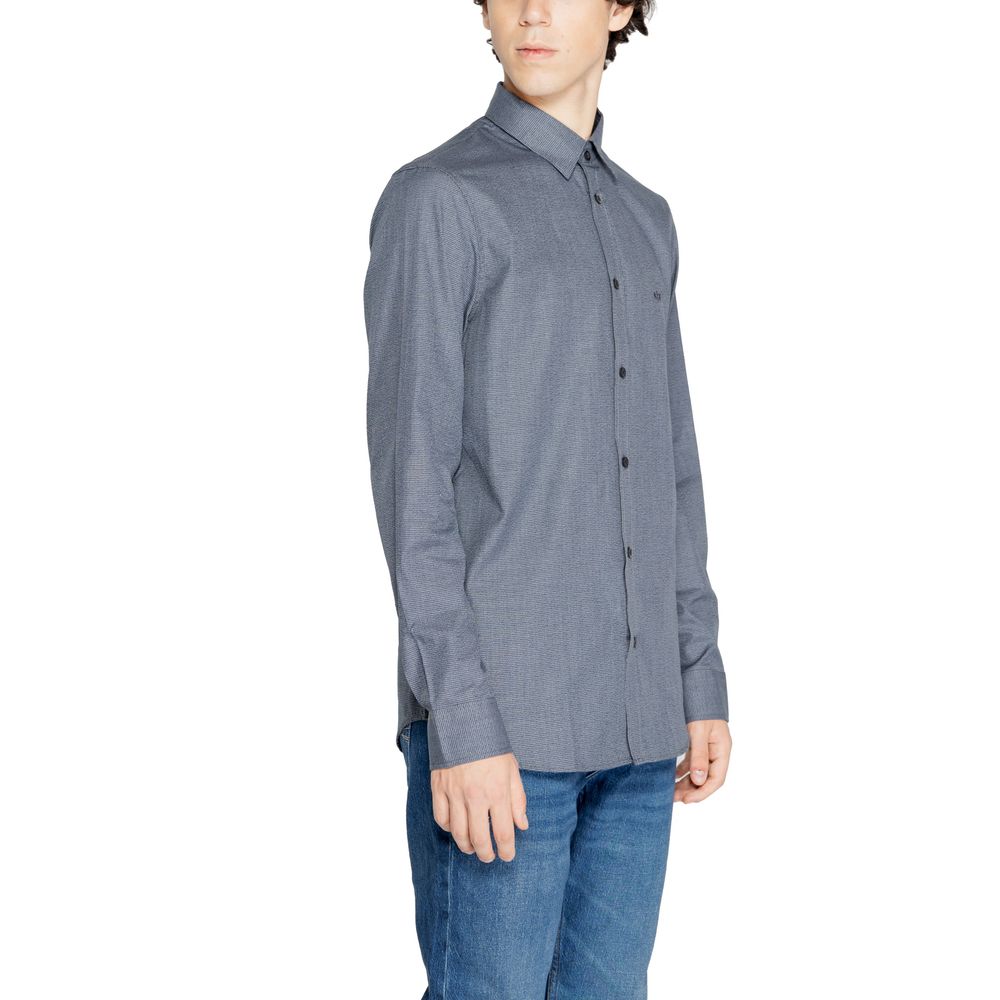 Camisa azul de algodón
