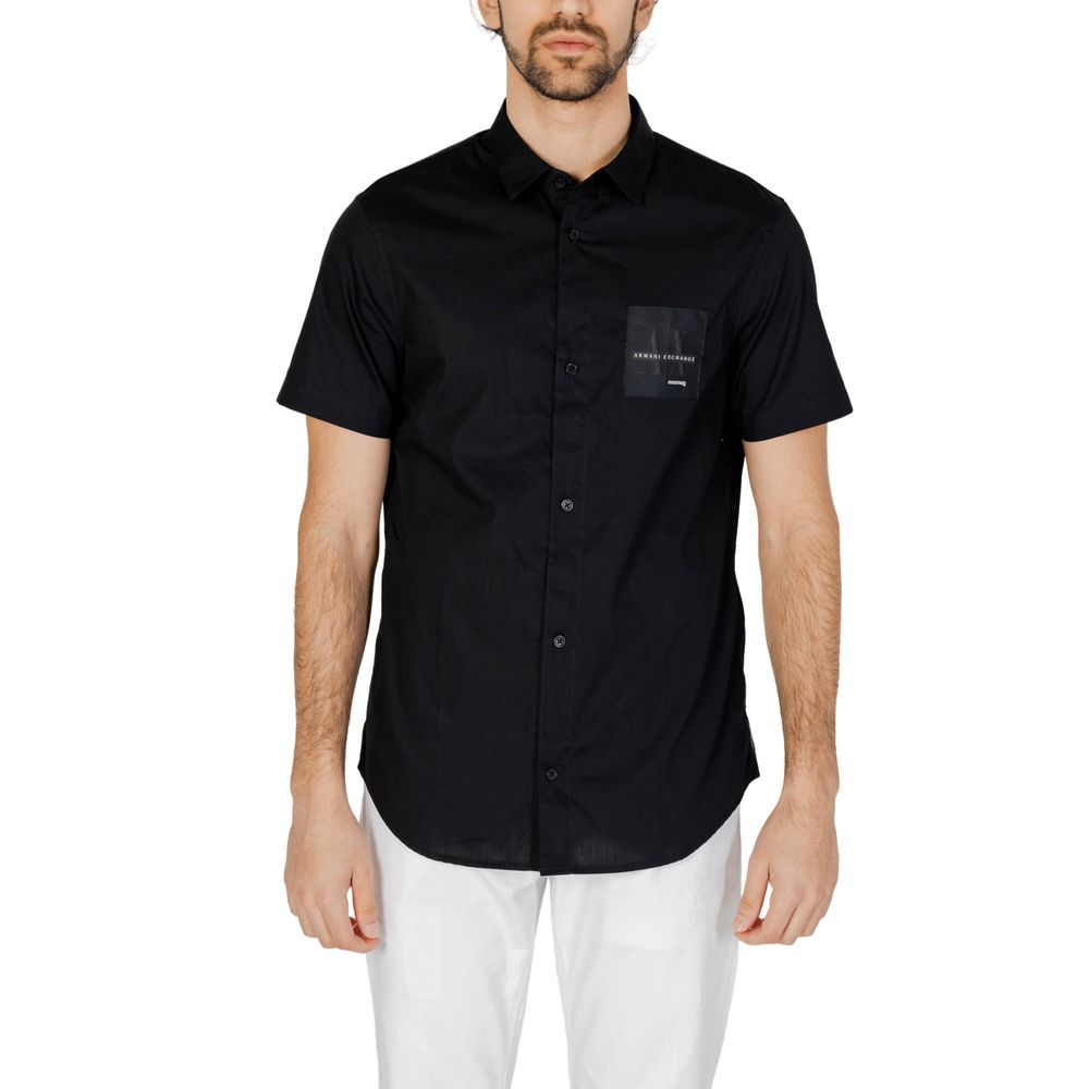 Camisa negra de algodón