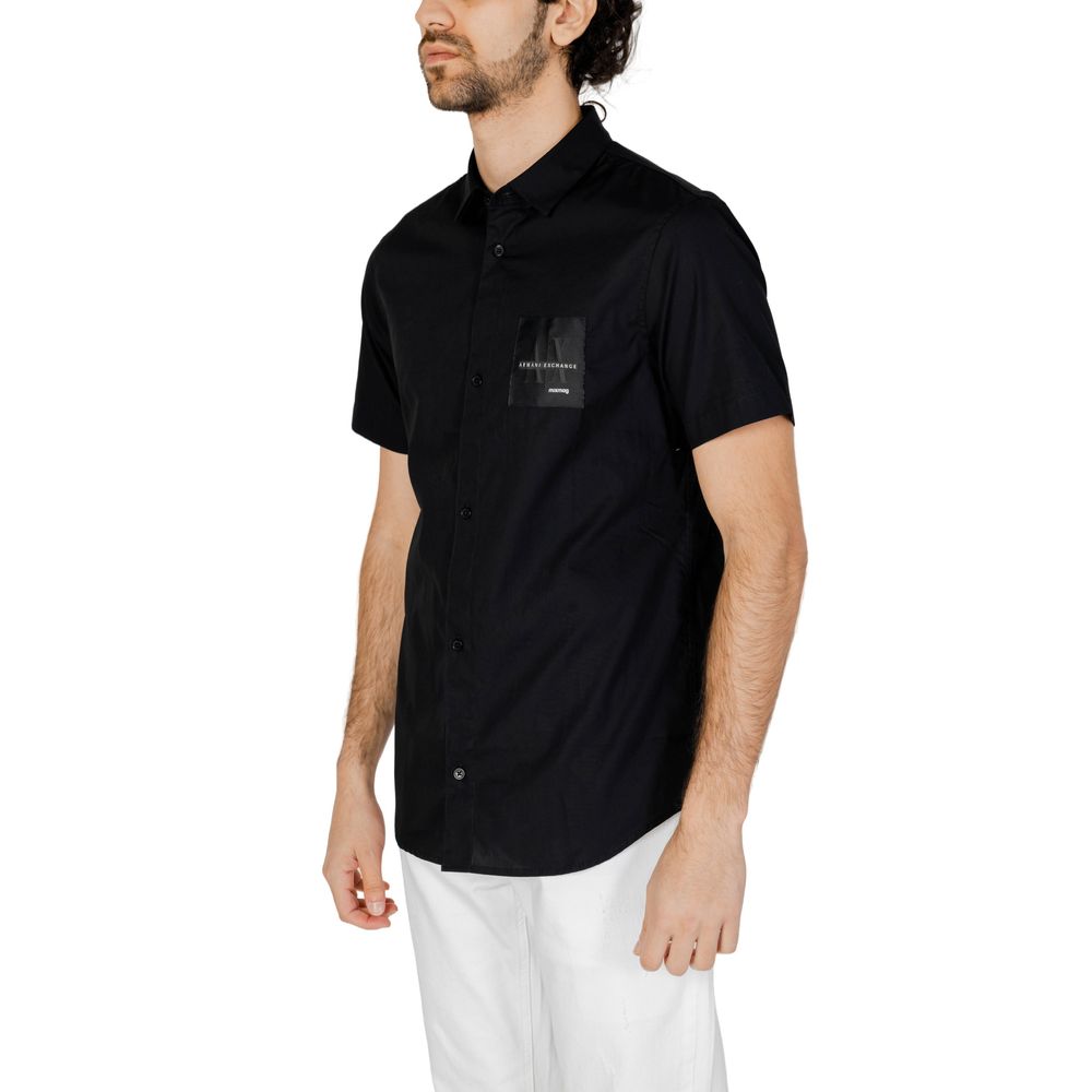 Camisa negra de algodón