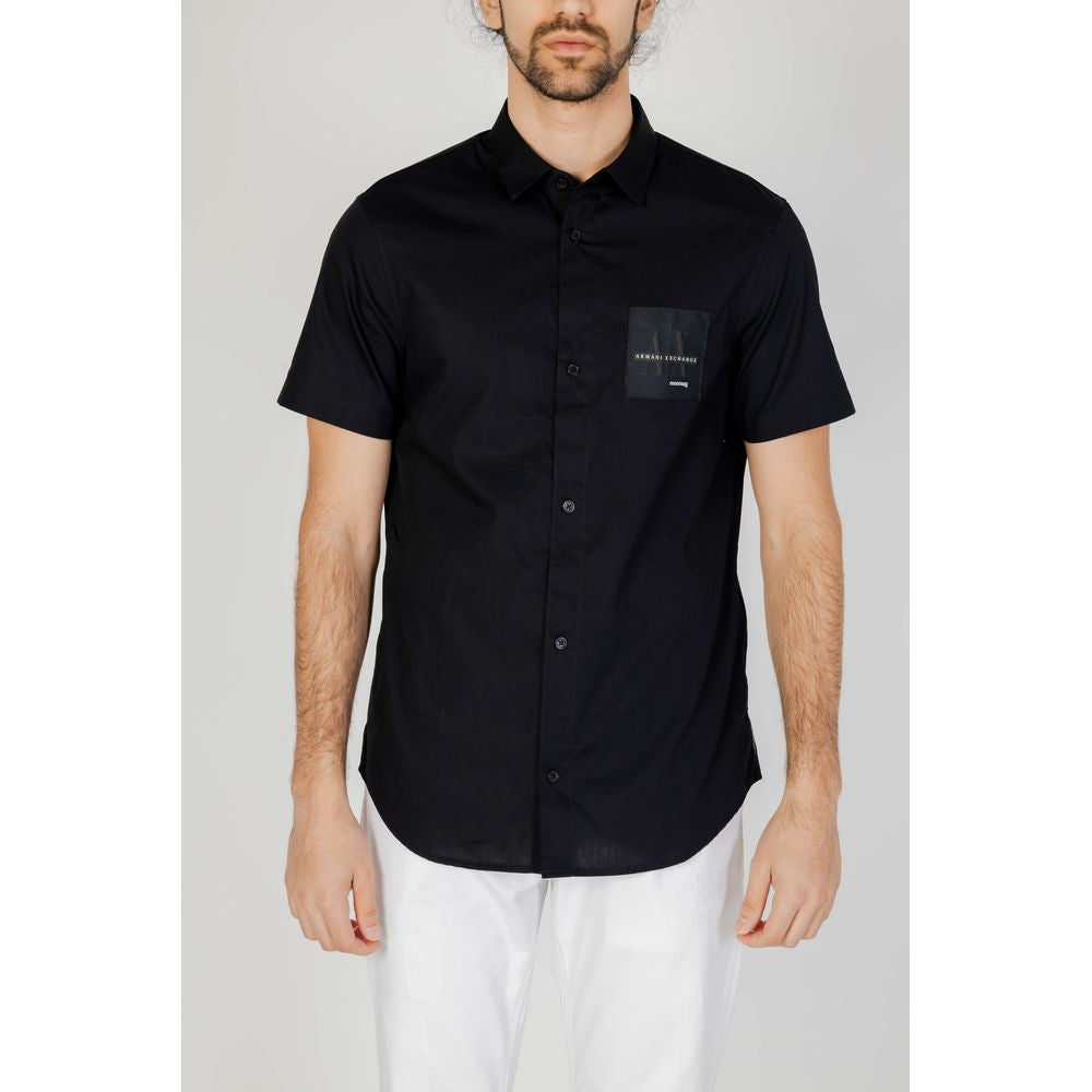 Camisa negra de algodón