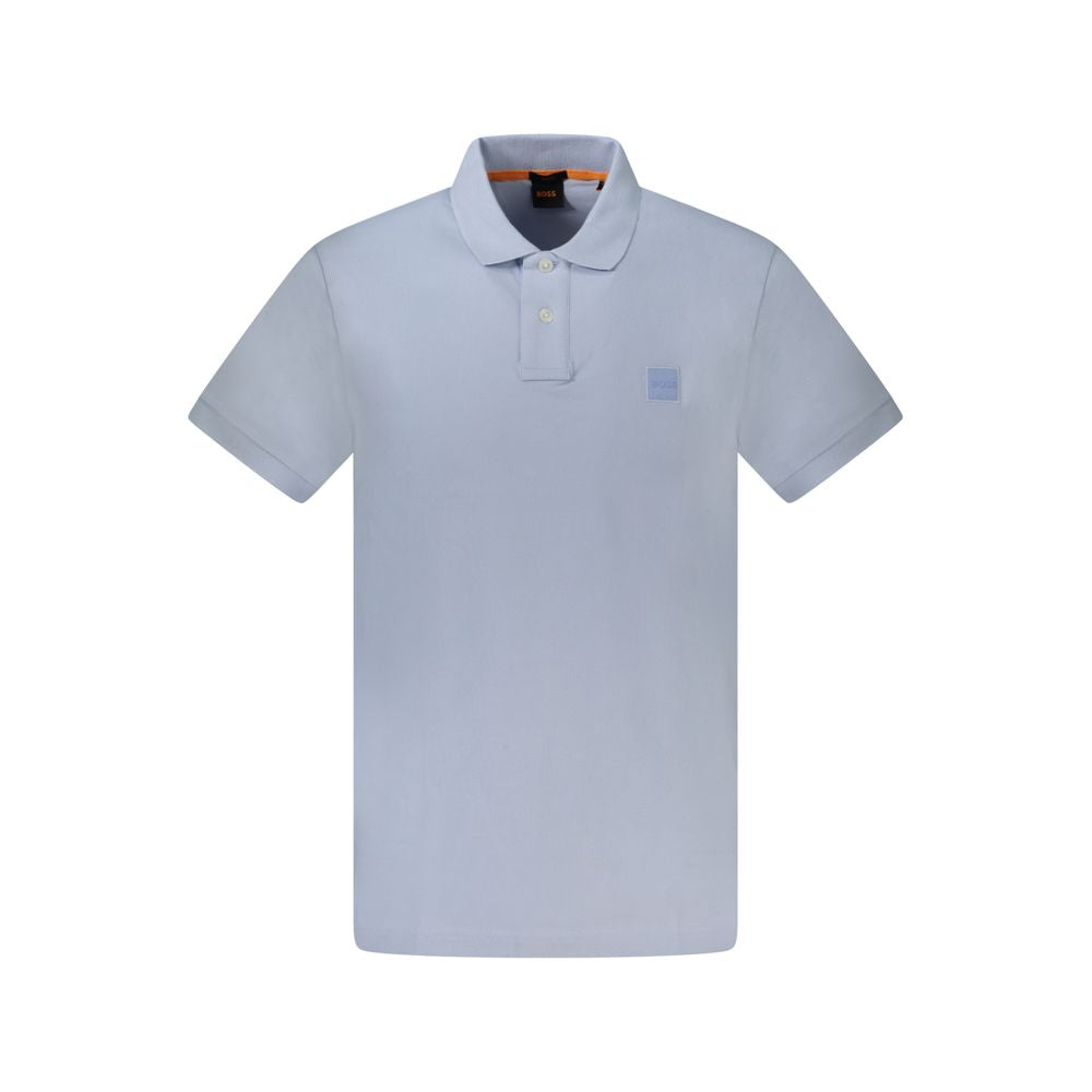 Polo de algodón azul claro