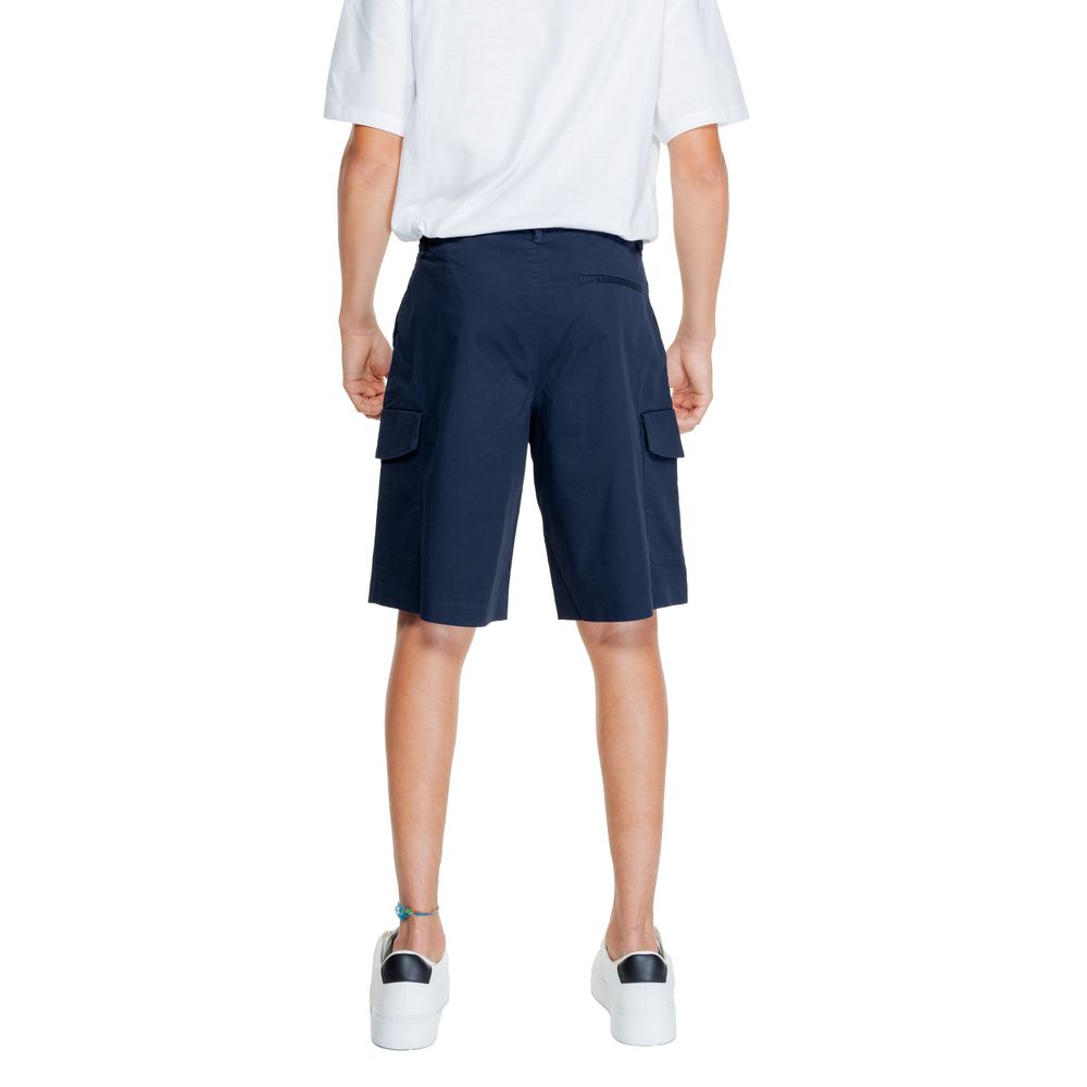 Blue Cotton Bermuda