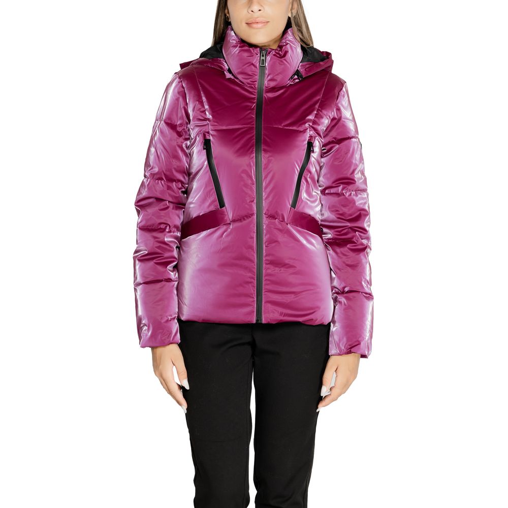 Chaquetas y abrigos de poliéster morado