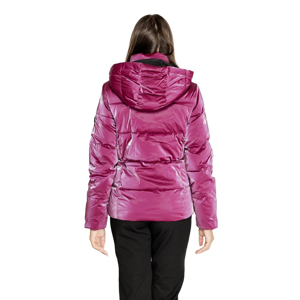 Chaquetas y abrigos de poliéster morado