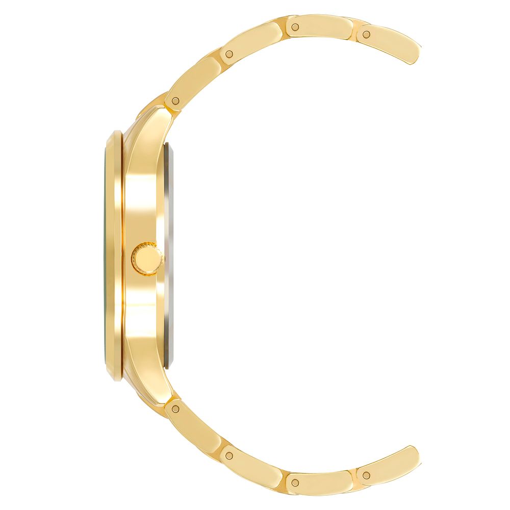 Reloj de metal dorado