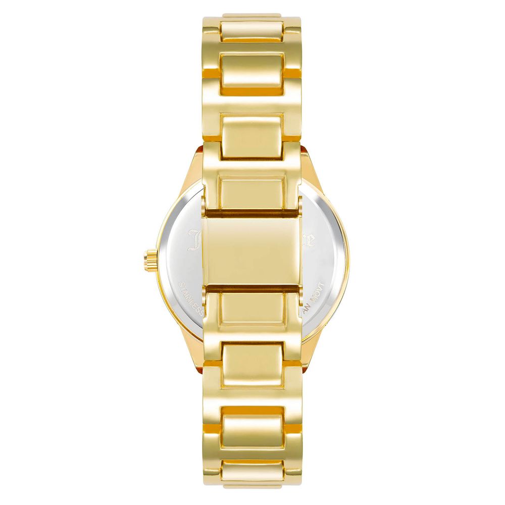 Reloj de metal dorado