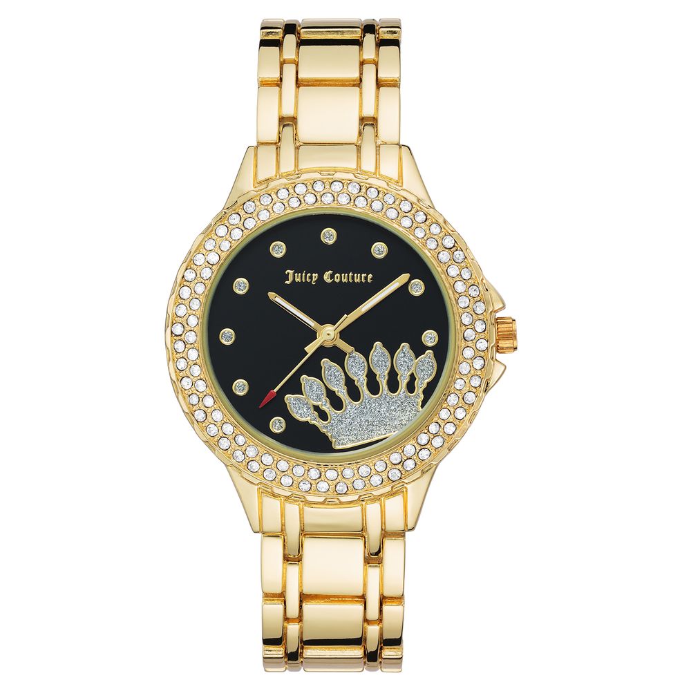 Reloj de metal dorado