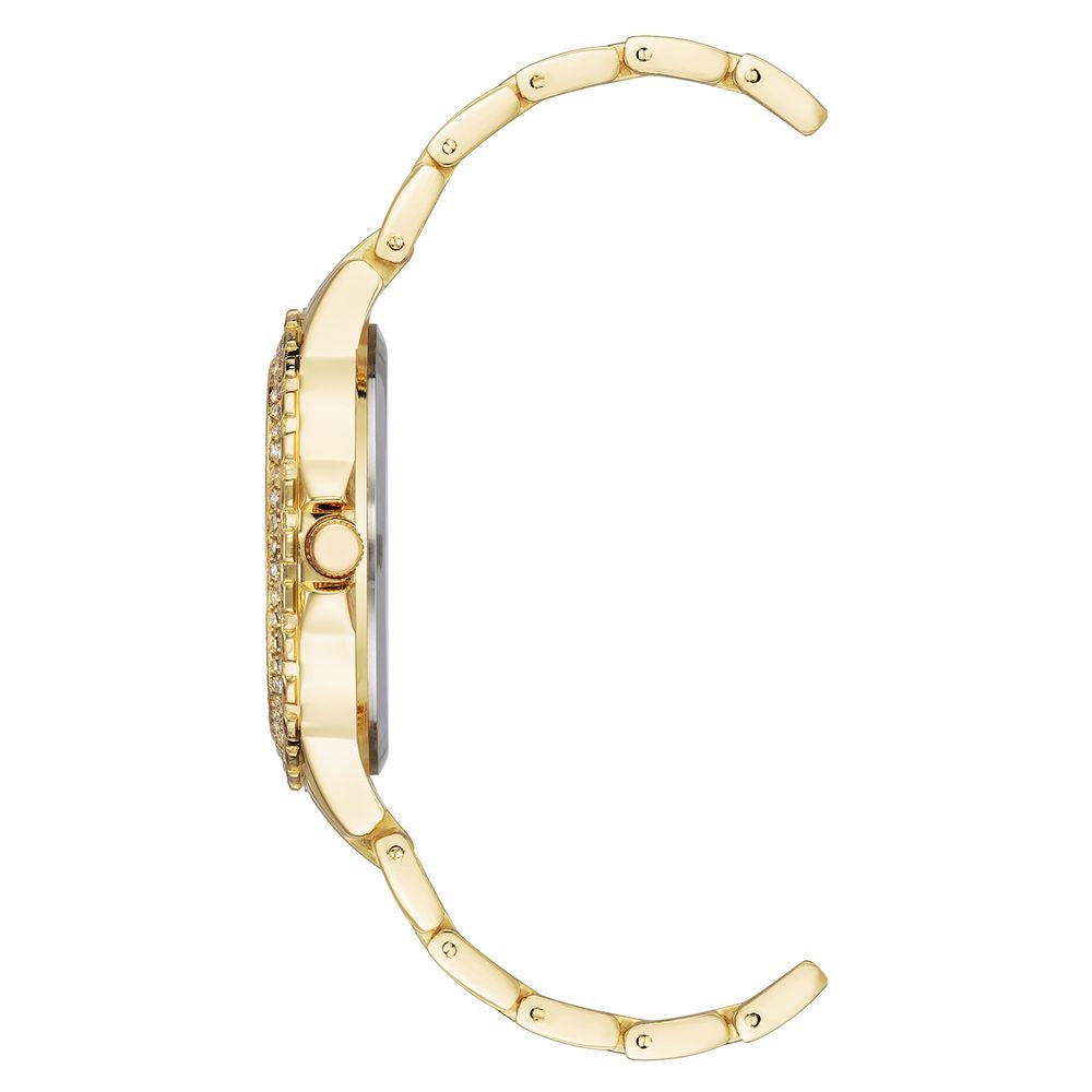Reloj de metal dorado