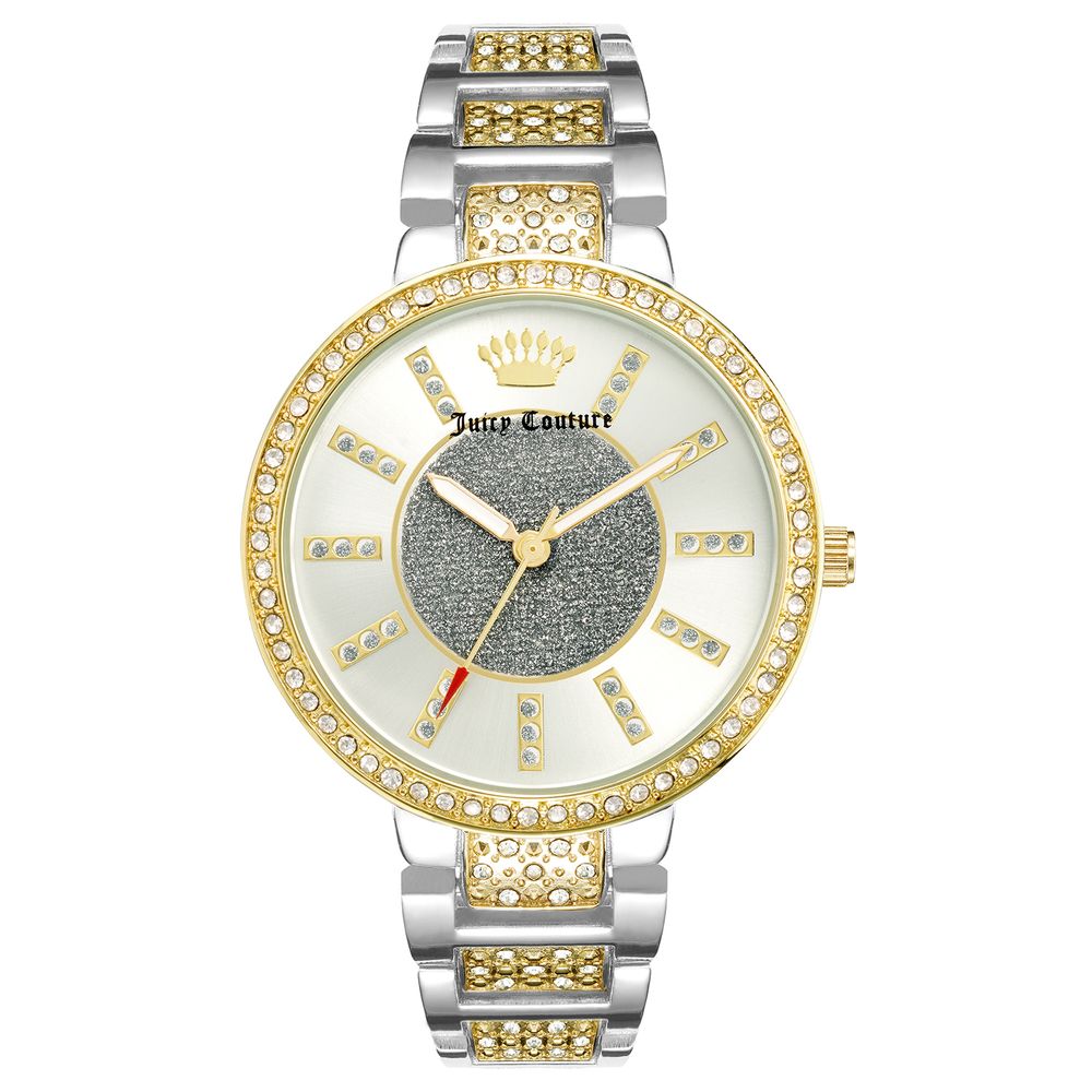 Reloj de metal dorado