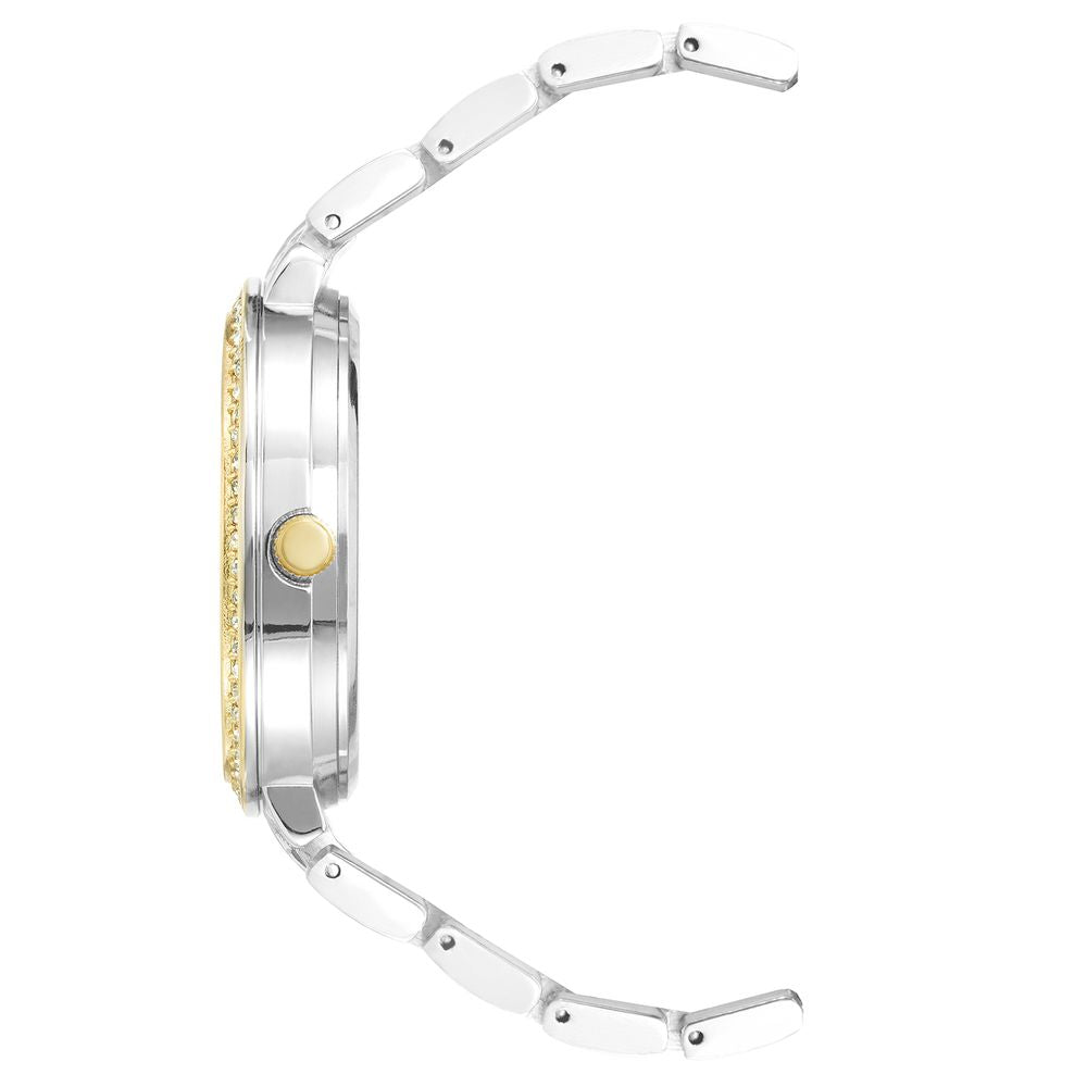Reloj de metal dorado