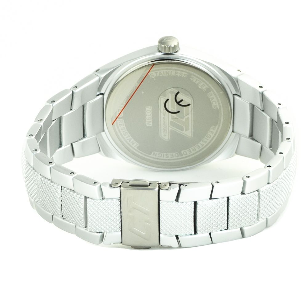 Reloj de acero inoxidable plateado