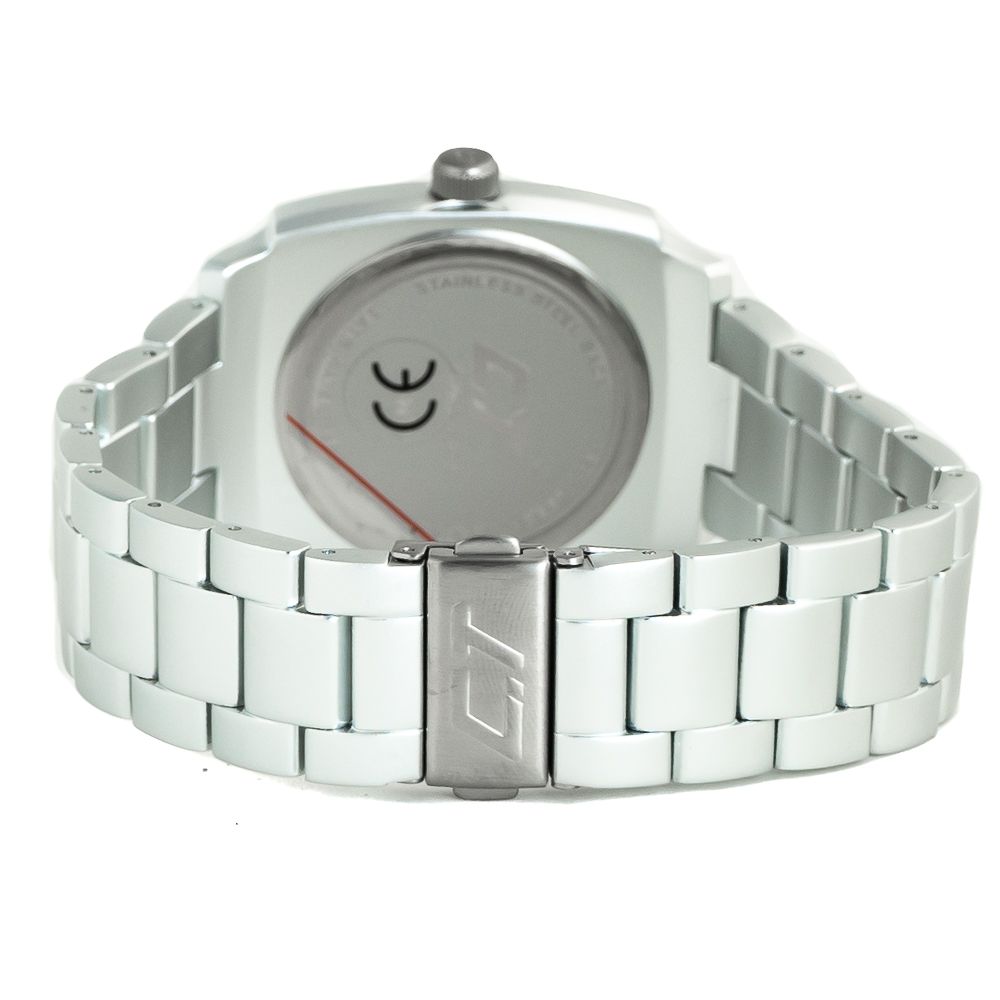Reloj de acero inoxidable plateado