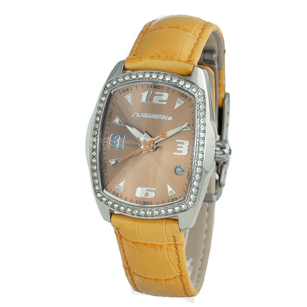 Reloj de piel naranja