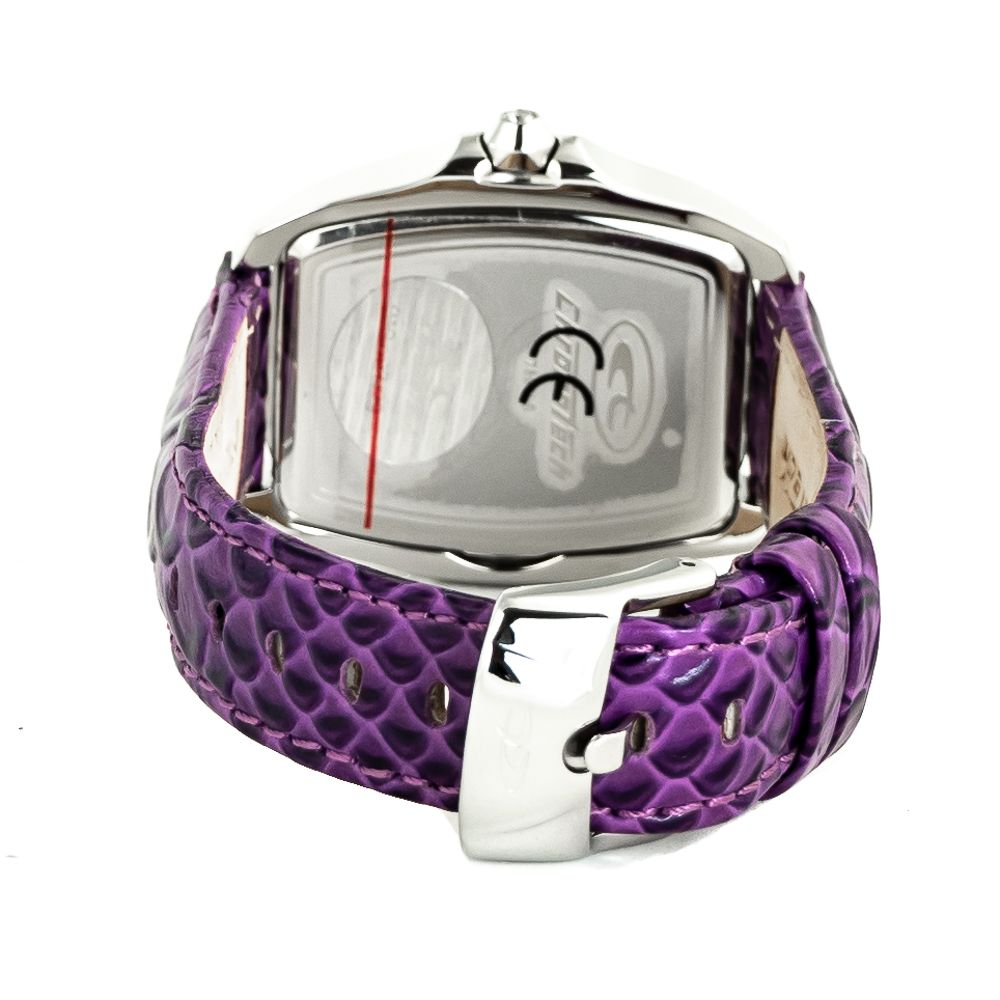 Reloj de piel morado