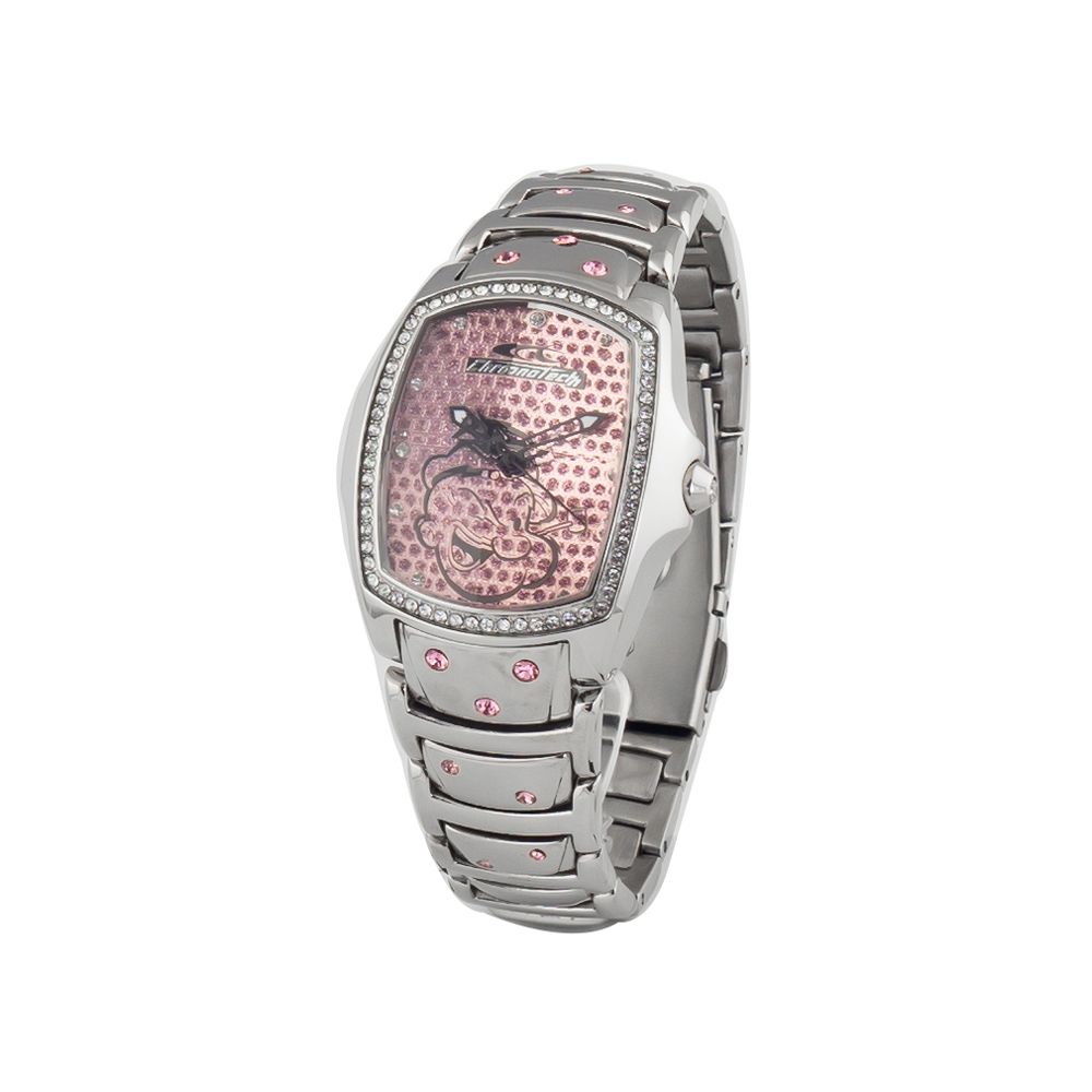 Reloj de acero plateado
