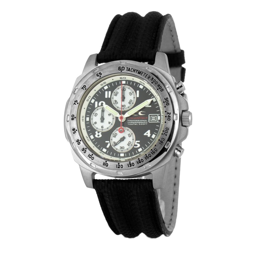 Reloj de piel negro
