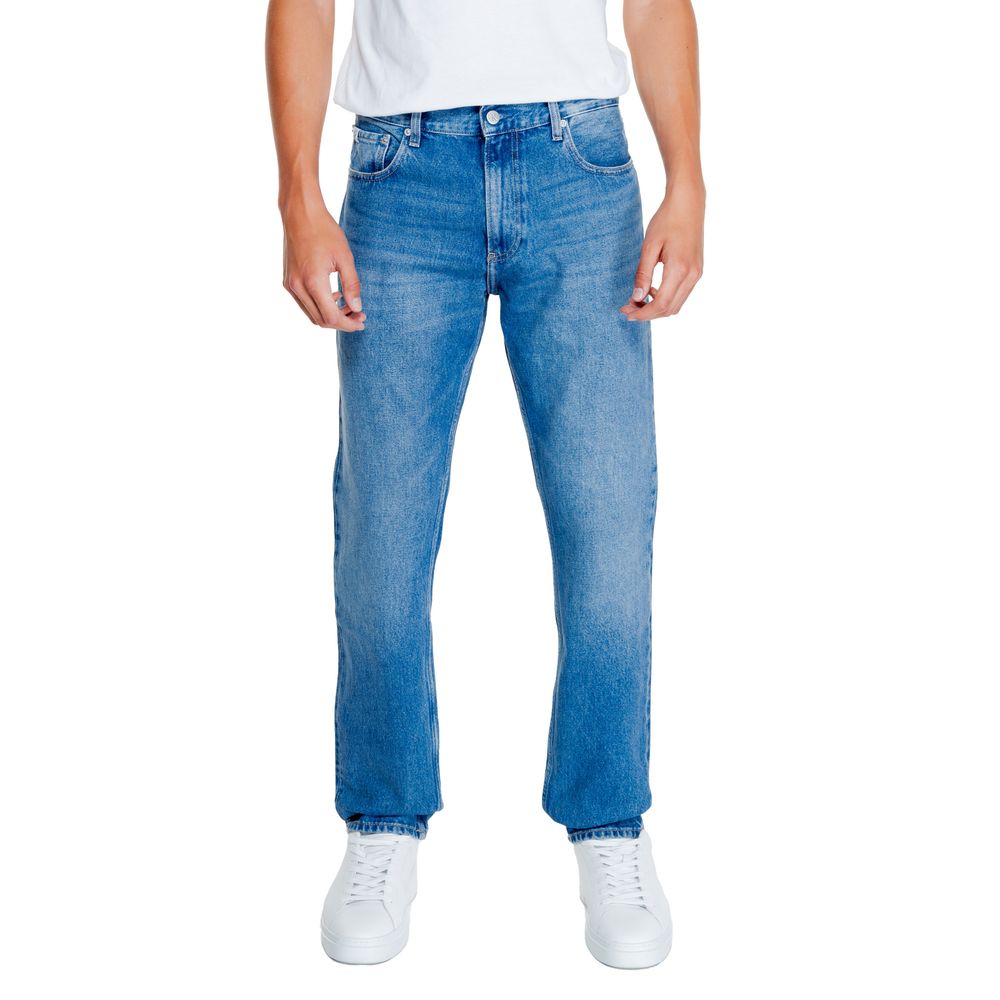Vaqueros y pantalones de algodón azul claro
