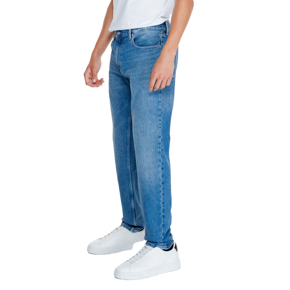 Vaqueros y pantalones de algodón azul claro