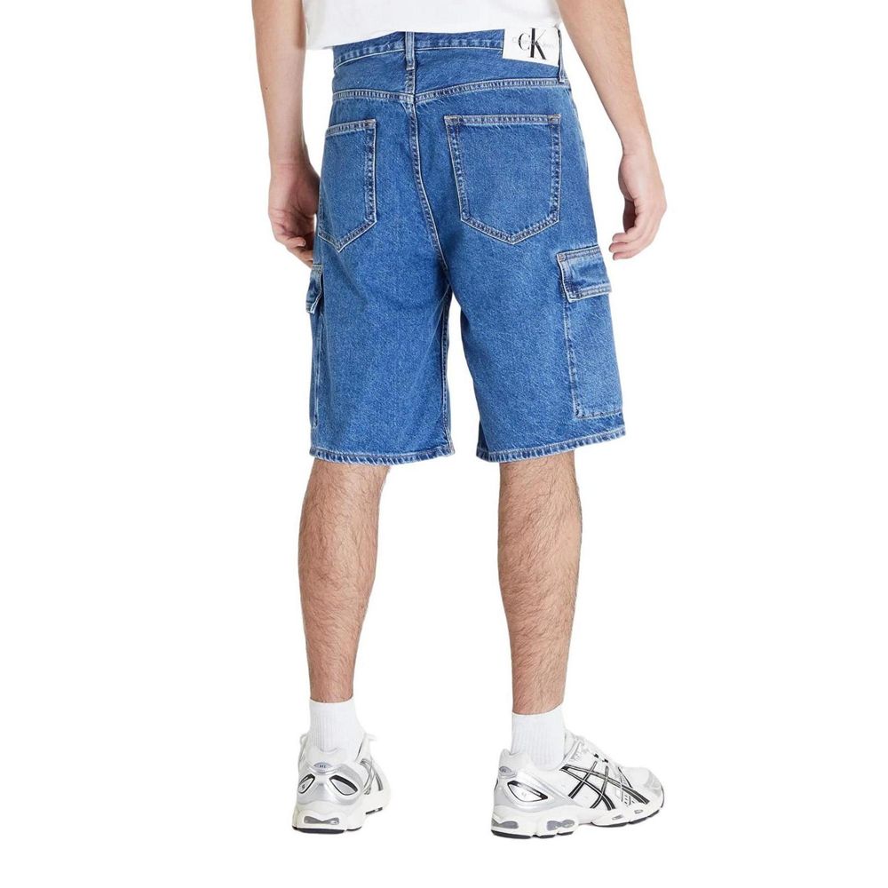 Pantalón corto de algodón azul