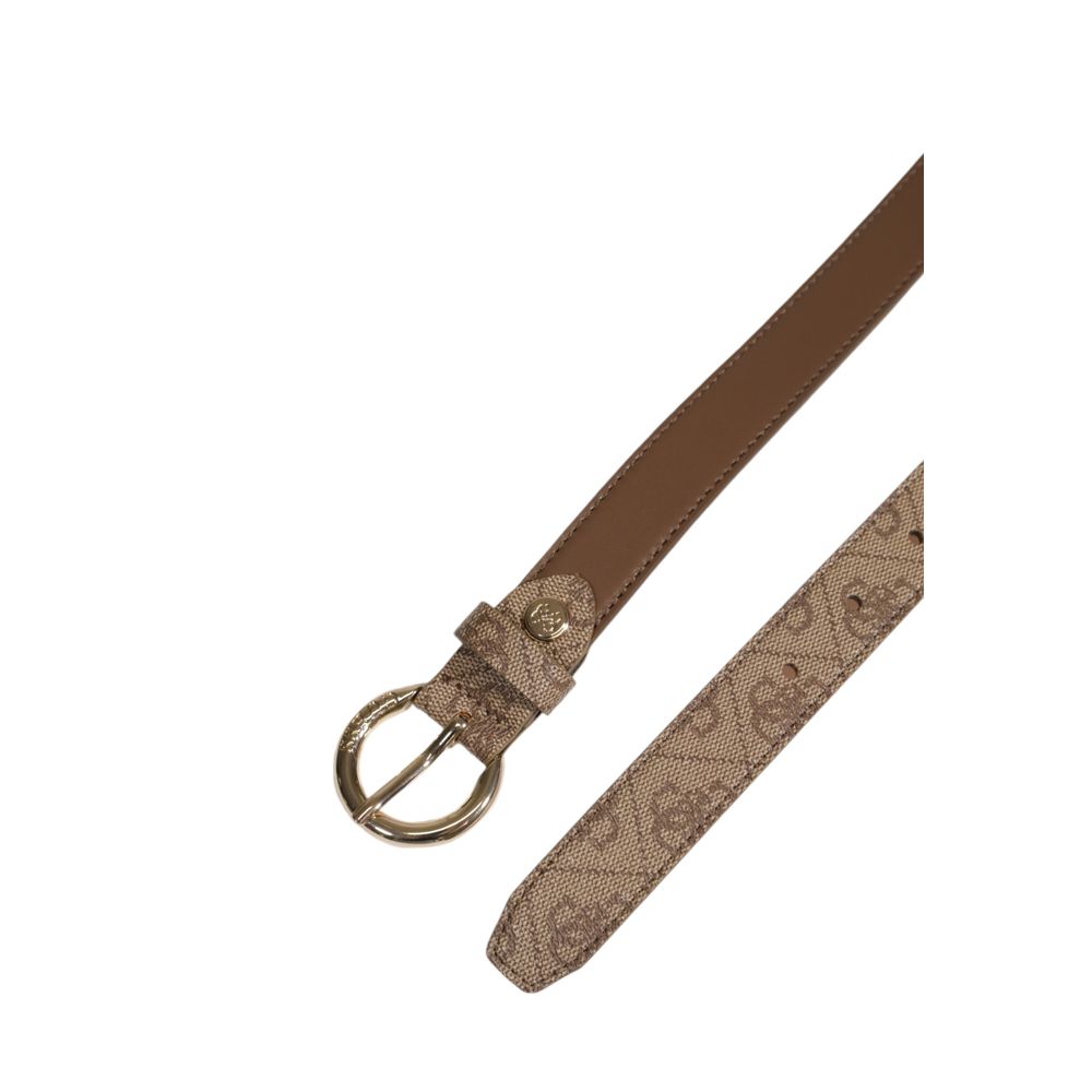 Cinturón de poliéster marrón