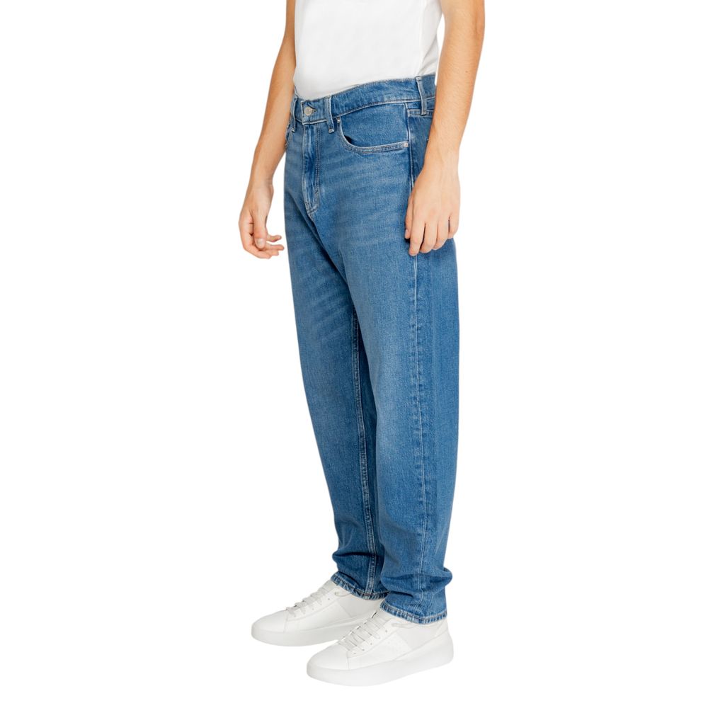 Blue Recycled Cotton Jeans & Pant