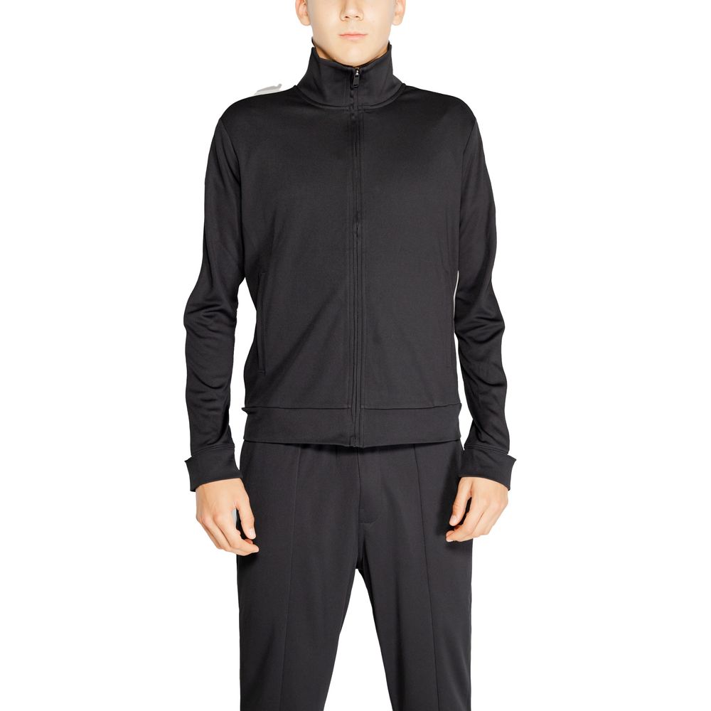 Jersey negro de poliéster reciclado