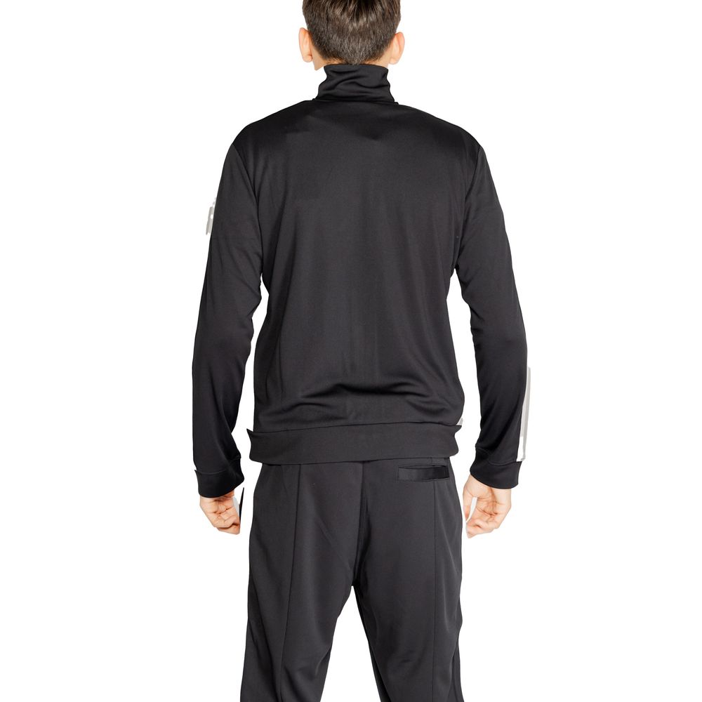 Jersey negro de poliéster reciclado