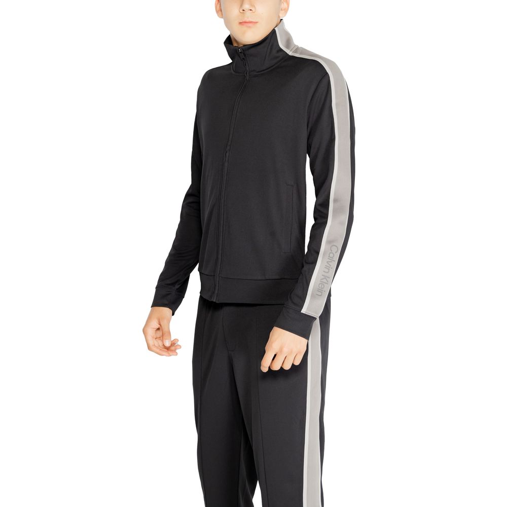 Jersey negro de poliéster reciclado