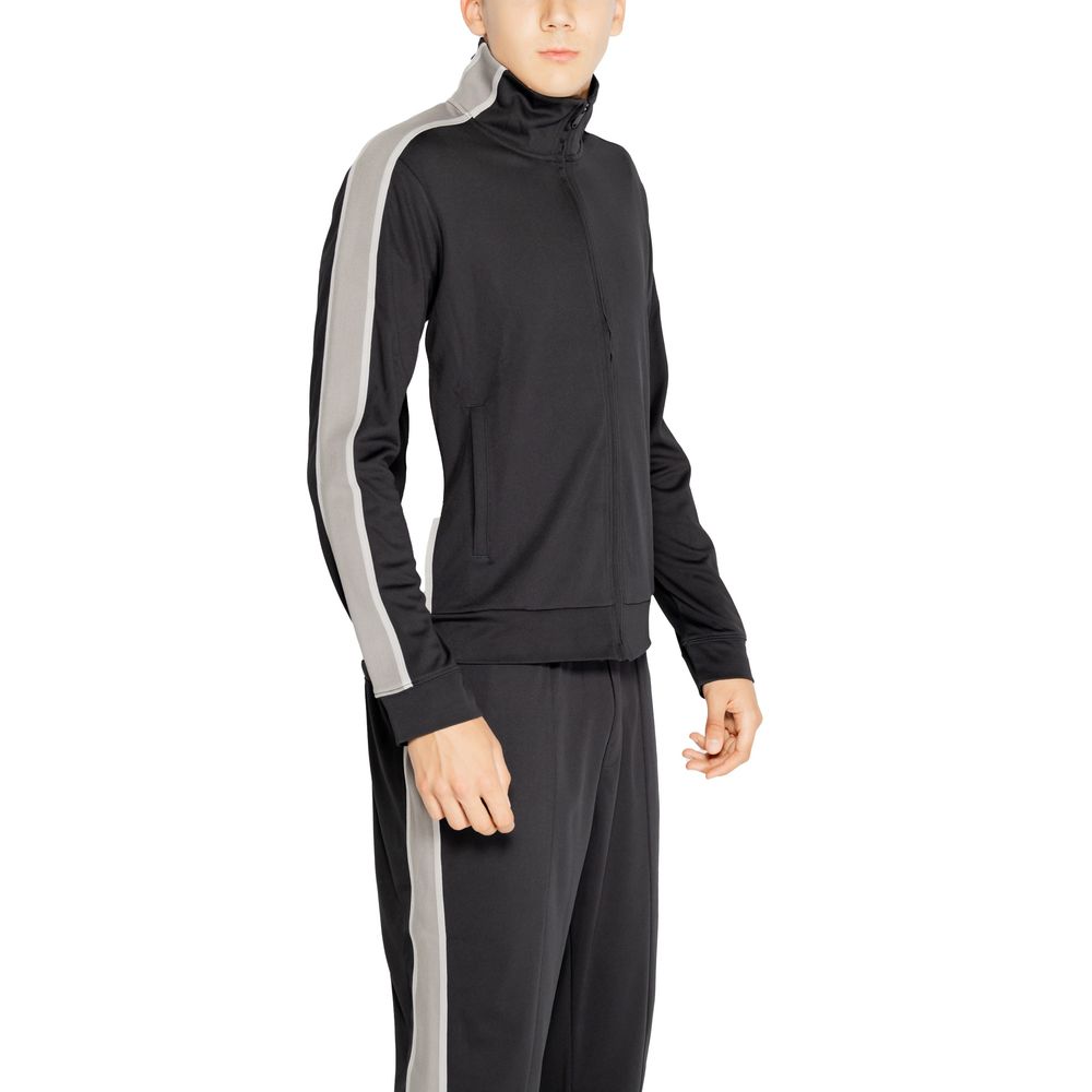 Jersey negro de poliéster reciclado