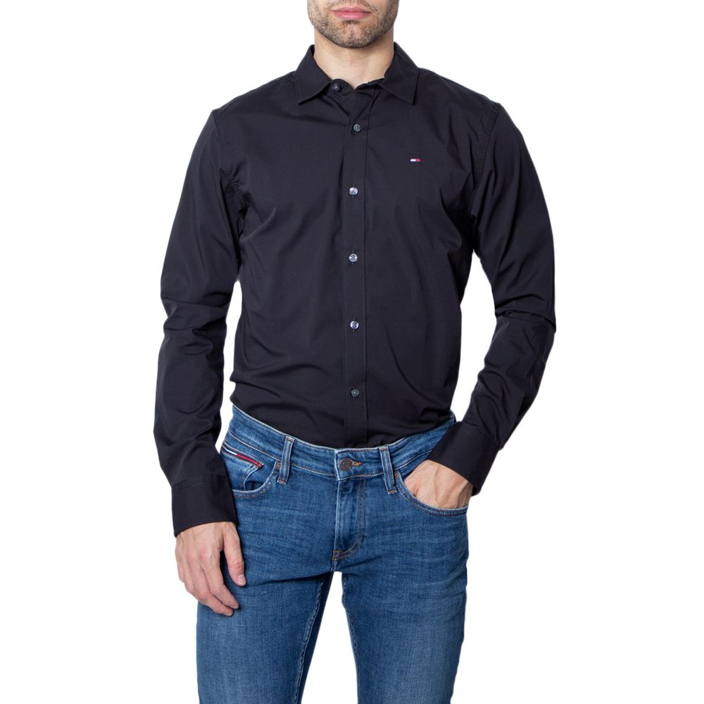 Camisa negra de algodón