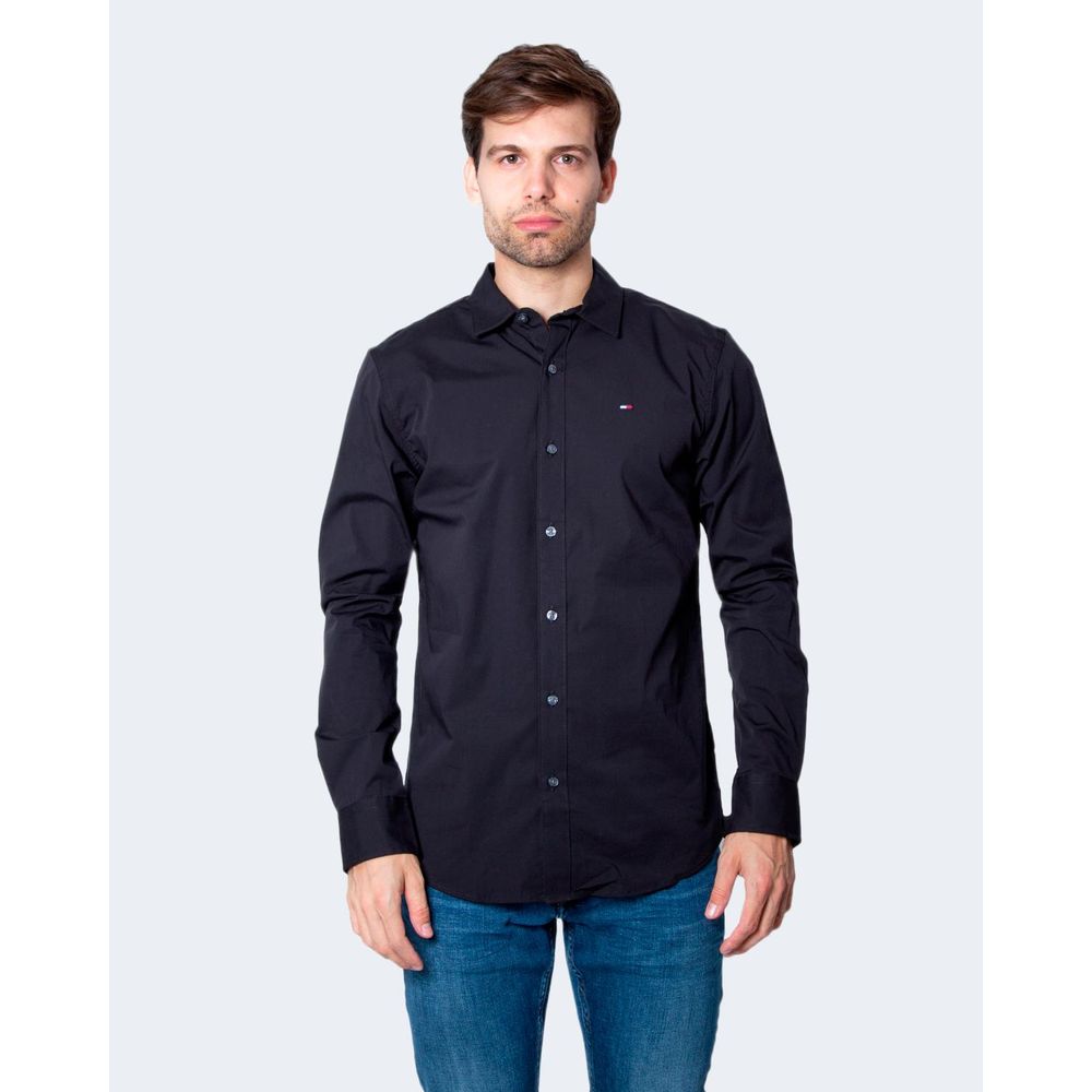 Camisa negra de algodón