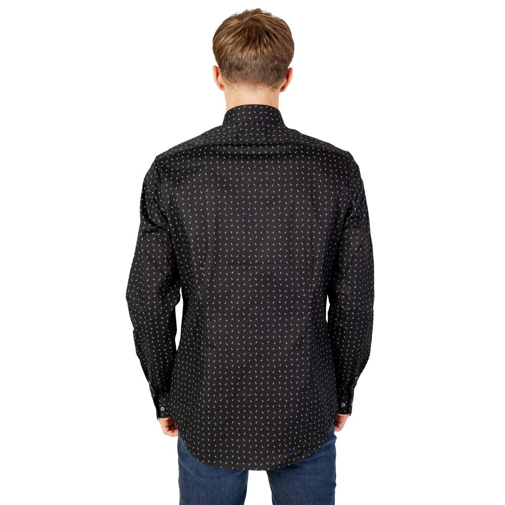 Camisa negra de algodón