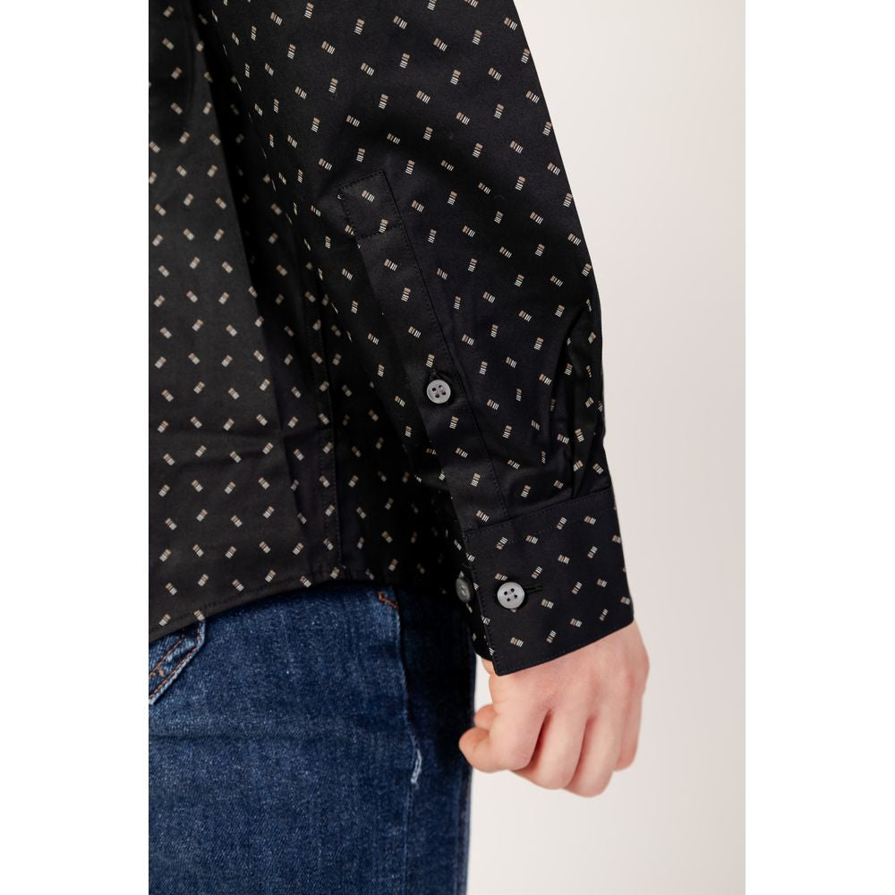 Camisa negra de algodón