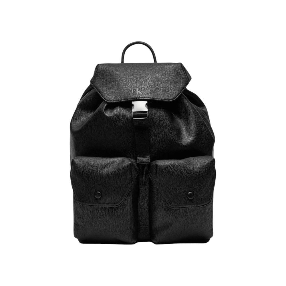 Mochila negra de polietileno