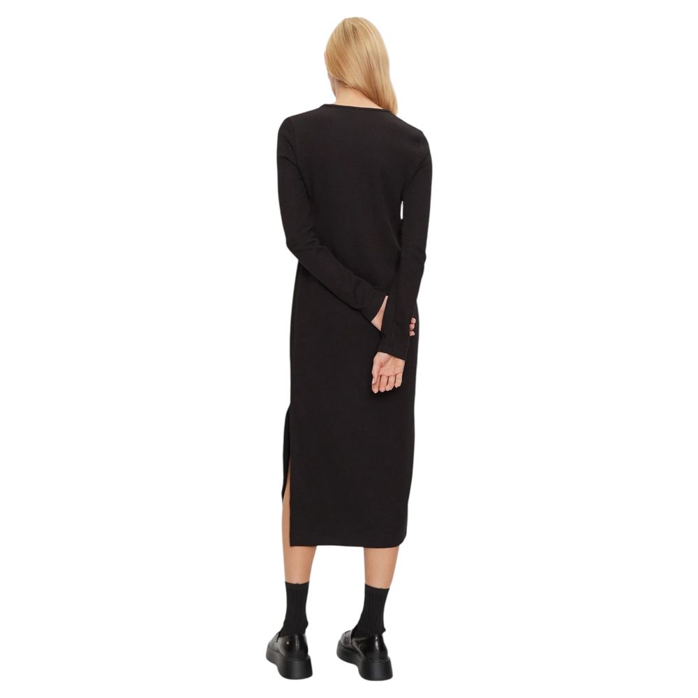 Vestido negro de algodón