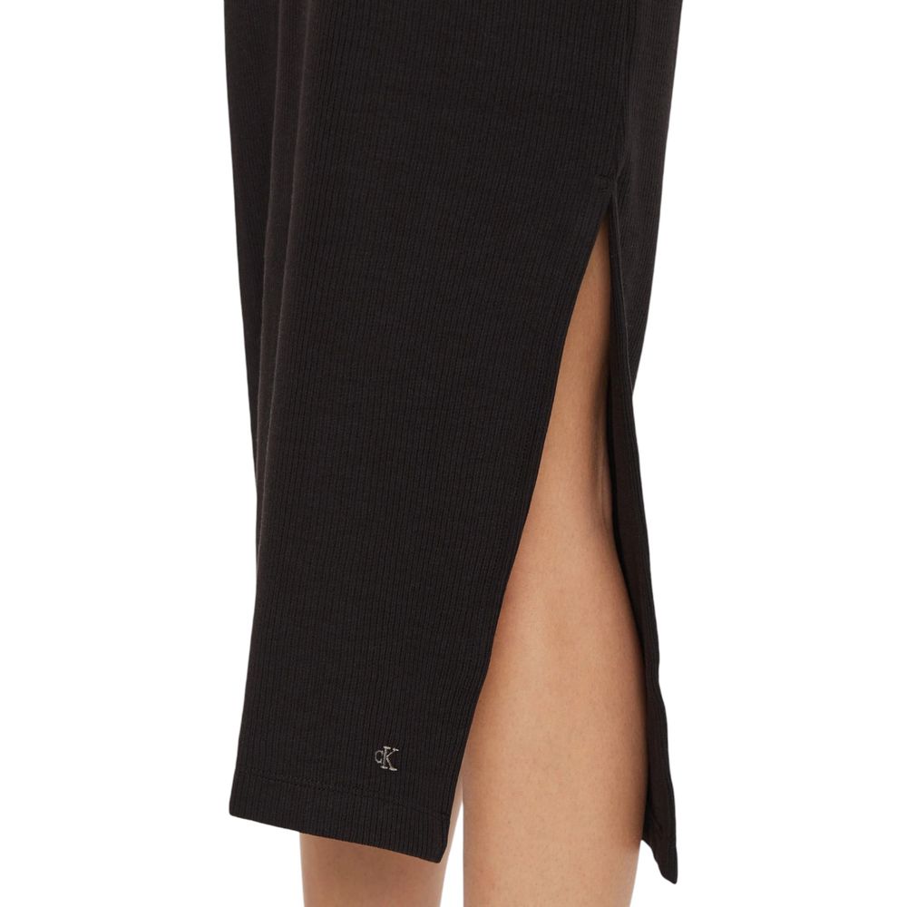 Vestido negro de algodón