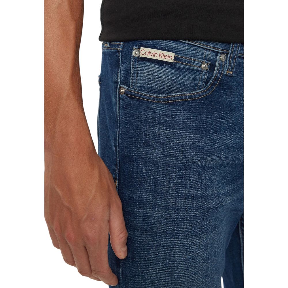 Blue Cotton Slim Fit Jean