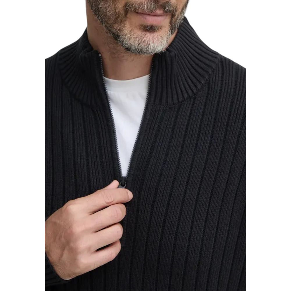 Cárdigan de algodón negro